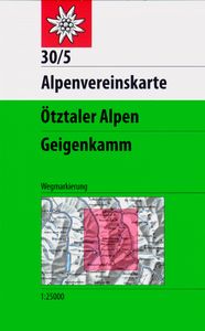 Wandelkaart 30/5 Alpenvereinskarte Ötztaler Alpen - Geigenkamm | Alpen