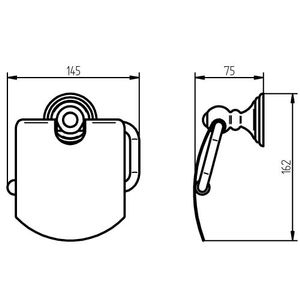 Toiletrolhouder Haceka Allure met Klep Chroom