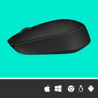 Logitech M171 Muis Draadloos, Radiografisch Optisch Zwart, Grijs 3 Toetsen 1000 dpi - thumbnail