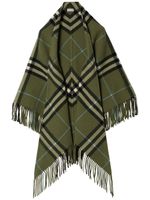 Burberry Vintage-check wool cape - Vert