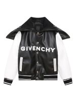 Givenchy Kids veste bomber à patch logo - Noir - thumbnail