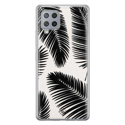 Samsung Galaxy A42 siliconen telefoonhoesje - Palm leaves silhouette Samsung Galaxy A42 siliconen telefoonhoesje - Palm leaves silhouette