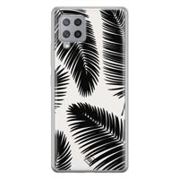 Samsung Galaxy A42 siliconen telefoonhoesje - Palm leaves silhouette