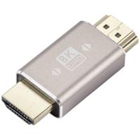 SpeaKa Professional SP-11301996 HDMI Adapter [1x HDMI-stekker - 1x HDMI-stekker] Grijs UHD 8K @ 60 Hz, UHD 4K @ 120 Hz Stekker 180° gedraaid