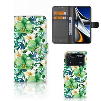 Xiaomi Poco X4 Pro 5G Hoesje Orchidee Groen