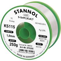 Stannol KS115 Soldeertin, loodvrij Spoel Sn99,3Cu0,7 ROM1 250 g 1 mm