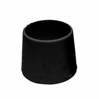 Micel CNT07 eindkap, zwart, rond, rubber, Ø 14 x 20 mm (25 stuks)