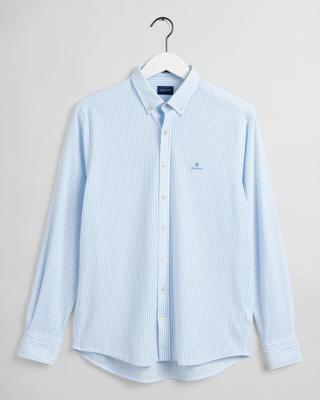 Gant Heren Overhemd Tech Prep Lichtblauw Gestreept Regular Fit