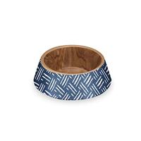 Tarhong Voerbak Hond Oasis Melamine Indigo Blauw-16X16X5 CM 350 ML