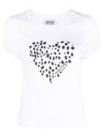 MOSCHINO JEANS t-shirt en coton à imprimé cœur - Blanc - thumbnail