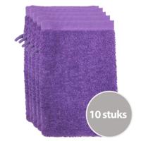 The One Washandjes Paars - 10 stuks