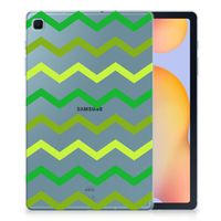 Samsung Galaxy Tab S6 Lite | S6 Lite (2022) Hippe Hoes Zigzag Groen - thumbnail