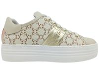 Nero Giardini E409952D damessneakers, platform, casual, plat, leer, beige