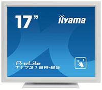 iiyama ProLite T1731SR-W5 - LED monitor - 17' - touchscreen - 1280 x 1024 @ 75 Hz - TN - 250 cd/m² - 1000:1-5 ms - HDMI, VGA, DisplayPort - speakers - white
