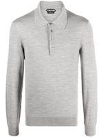 TOM FORD polo en laine à manches longues - Gris