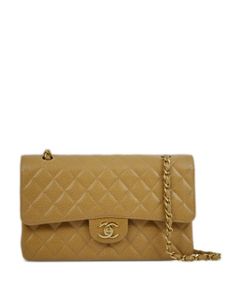 CHANEL Pre-Owned sac porté épaule Classic Double Flap médium (2002) - Tons neutres