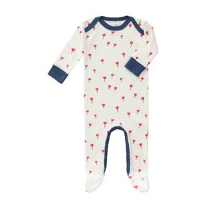 Fresk pyjama met voetjes Tulip red Maat