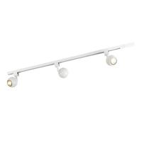 QAZQA - Modern Smart modern railsysteem wit 1-fase incl. 3 Wifi GU10 - Gissi | Woonkamer | Slaapkamer | Keuken - Staal Langwerpig - GU10 Geschikt voor LED - Max. 3 x 5 Watt