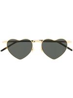 Saint Laurent Eyewear lunettes de soleil à monture cœur - Or