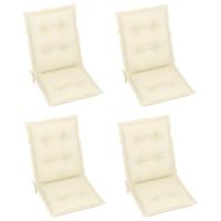 vidaXL Tuinstoelkussens 4 st 100x50x7 cm crème