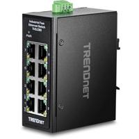 TRENDnet 8-Port Industrial Fast Ethernet DIN-Rail Mini Switch, TI-ELC80
