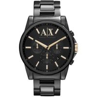 Horlogeband Armani Exchange AX2094 Roestvrij staal (RVS) Zwart 22mm