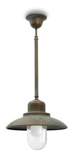 Moretti Luce Landelijke hanglamp Patio M - verouderd messing 1356.T.AR