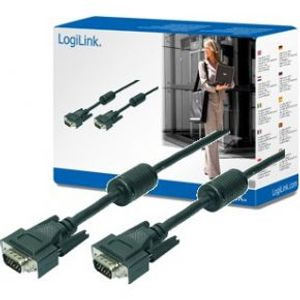 LogiLink VGA, M/M, 10m VGA kabel VGA (D-Sub) Zwart