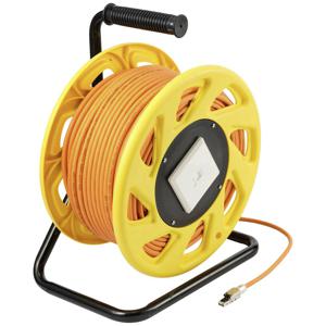 Renkforce RJ45 Netwerk Kabelhaspel CAT 6a (losse kabel CAT 7) S/FTP 50 m Oranje Halogeenvrij