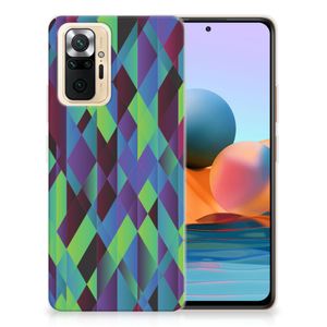 Xiaomi Redmi Note 10 Pro TPU Hoesje Abstract Green Blue