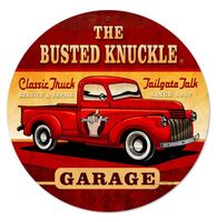 The Busted Knuckle Garage Zwaar Metalen Bord - 36 cm ø - thumbnail