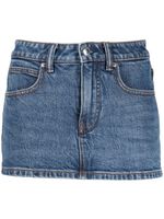 Alexander Wang mid-rise denim skort - Bleu