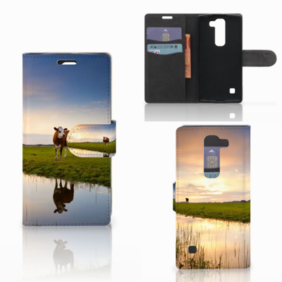 LG Spirit Telefoonhoesje met Pasjes Koe