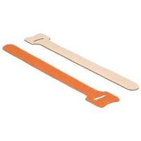 Delock 18696 klittenband kabelbinders L 200 mm x B 12 mm 10 stuks oranje