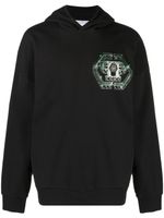 Philipp Plein hoodie à imprimé Godzilla Monsters - Noir