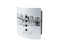 Burg-Wächter 38910 6204/10 Ni Skyline NY sleutelbox, zwart/roestvrij staal