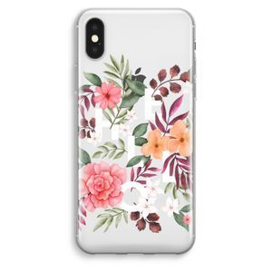 Hello in flowers: iPhone XS Max Transparant Hoesje