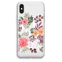 Hello in flowers: iPhone XS Max Transparant Hoesje - thumbnail