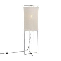 QAZQA Design vloerlamp beige linnen kap - Rich - thumbnail