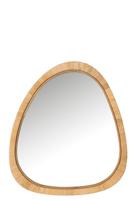 J-Line Mirror Paille Rattan/Glass Natural Large