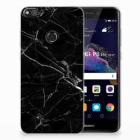 Huawei P8 Lite 2017 TPU Siliconen Hoesje Marmer Zwart - Origineel Cadeau Vader
