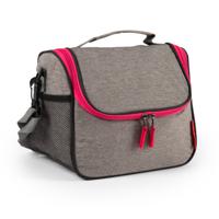 Koeltas/lunchtas Callela - taupe/roze - 6.5 liter - 17 x 26 x 20 cm - koelbox tas - picknick/strand - thumbnail