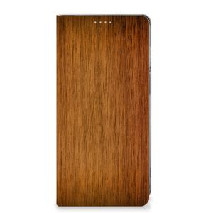 Motorola Moto G62 5G Book Wallet Case Donker Hout