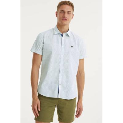 Twinlife regular fit overhemd met stippen wit