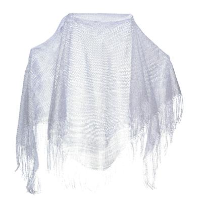 Verkleed visnet poncho/omslagdoek/stola - Dames - Zilver - Carnaval party kleding Verkleed visnet poncho/omslagdoek/stola - Dames - Zilver - Carnaval party kleding