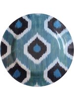 Les-Ottomans assiette en céramique Ikat (28 cm) - Bleu