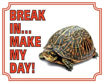 Schildpad Waakbord - Break in make my day
