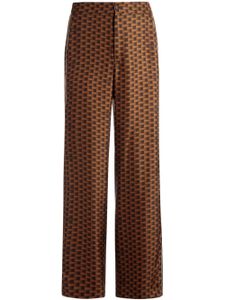 Bally pantalon droit à imprimé graphique - Marron