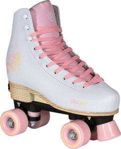 Playlife Classic adjustable rolschaatsen junior wit/roze maat 35/38