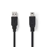 Nedis CCGB60300BK20 USB-kabel 2 m USB 2.0 USB A Zwart